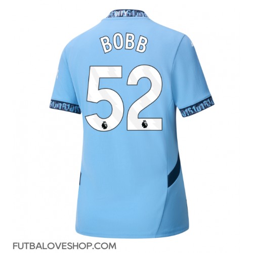 Dres Manchester City Oscar Bobb #52 Domáci pre Ženy 2024-25 Krátky Rukáv